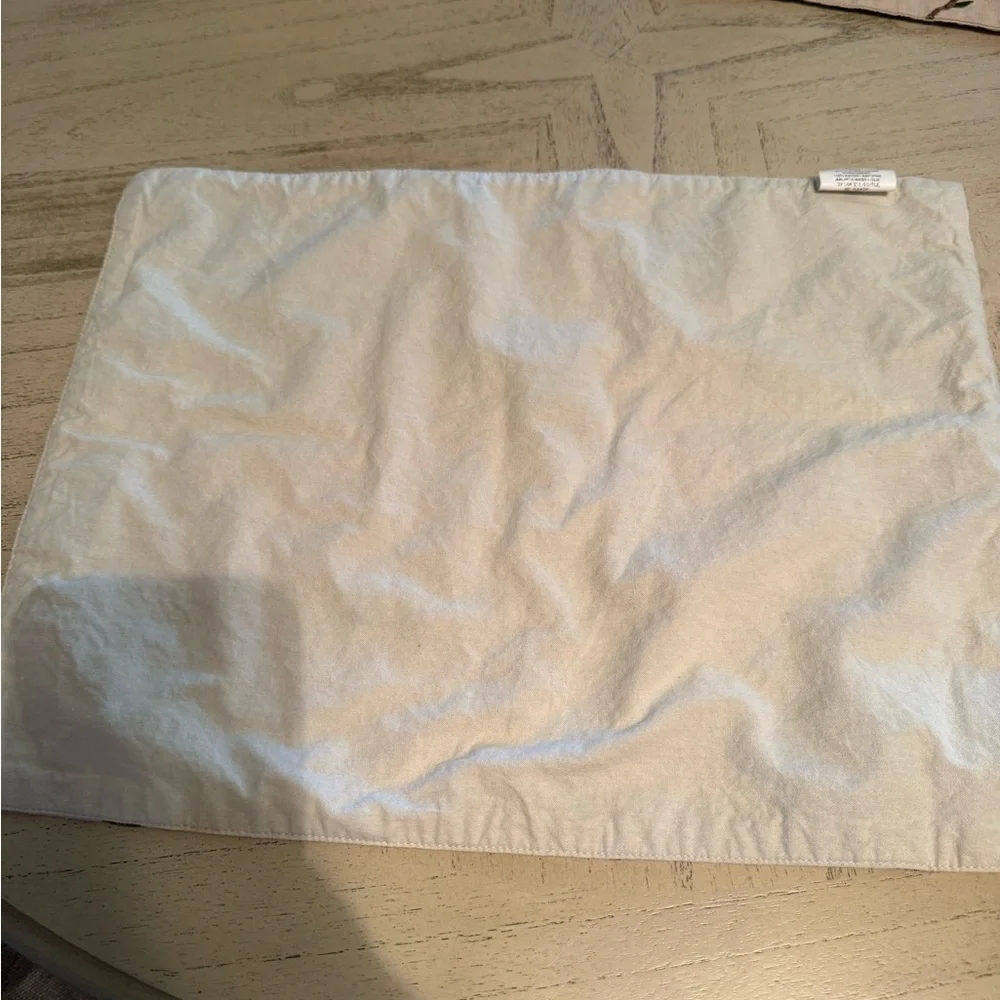 Crate&Barrel Cream and Green Leaf lot of 4 Placemats